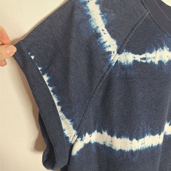 Old Navy Womens Tie Dye Box Sweatshirt Short Cap Sleeve Midriff Tie Front XL - Picture 4 of 11